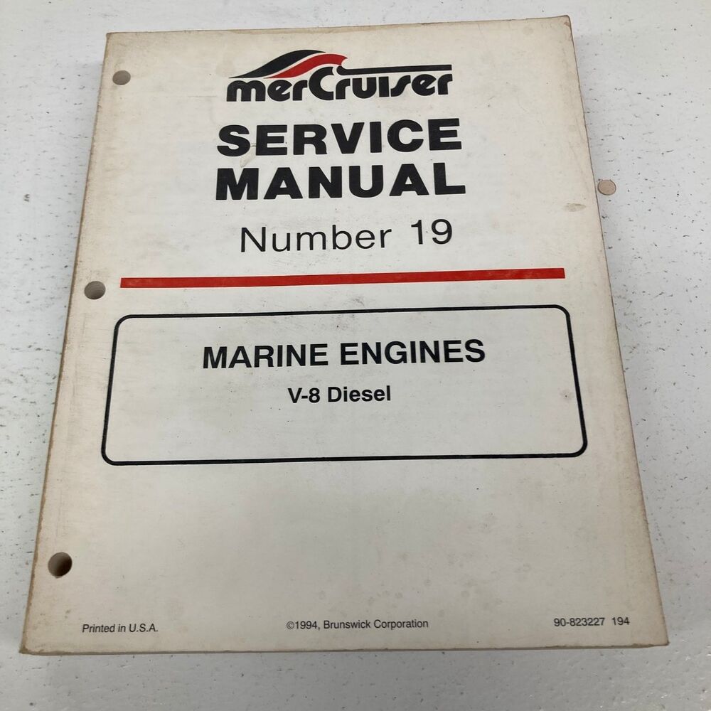 MerCruiser Marine Engines V-8 Diesel Service Manual 1994